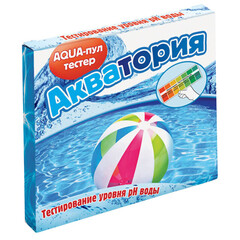 Акватория AQUA-пул-тестер для определения уровня кислотности воды бассейна в интервале от 5 до 8 (шаг - 0,5).