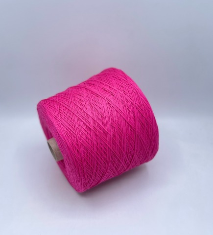 Бобинная пряжа (пр.Италия), art.Cotone, 350м/100 гр. 100%Хлопок, цвет-Ярко-розовый , арт.34799