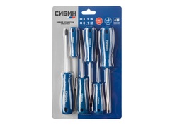 СИБИН 6 предм, набор отверток (25086)