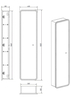 Зеркало-пенал с подсветкой ART&MAX PLATINO AM-Pla-400-1600-1D-R-L-DS-F