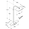 Душевая система внешнего монтажа 115 см с термостатом с верхней лейкой 40х26 см Kludi Cockpit Discovery 8020091-00