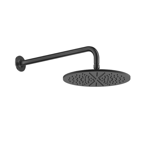 58248#707 GESSI INCISO Душевая головка настенная, шарнирная на 1/2”,  300мм, цвет: brushed black metal pvd