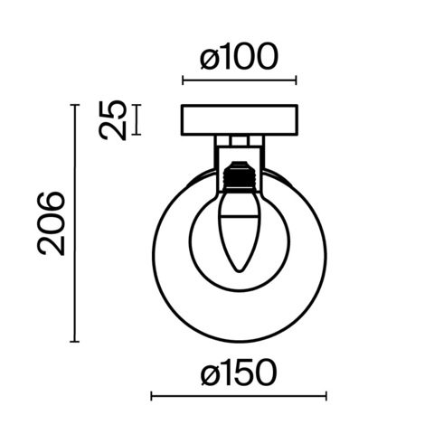 Настенный светильник Maytoni Basic form MOD521WL-01G1