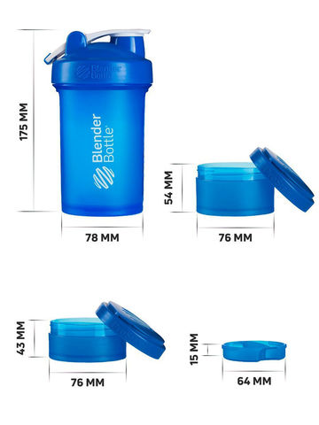 Картинка шейкер Blender Bottle ProStak V2 Black - 10