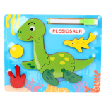 Развивающая игрушка деревянная Пазл с доской и маркером, C-41872