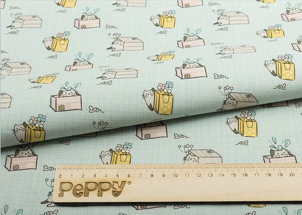 Ткань для пэчворка Peppy Мартовская песня, отрез 50х55 см, 146 г/м², МП-11 зеленый, Peppy
