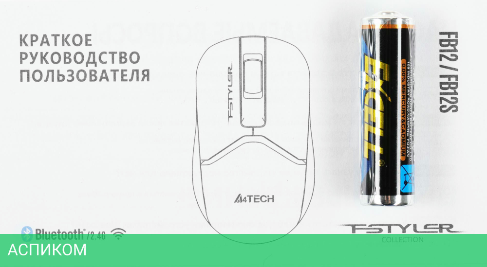 Мышь A4Tech Fstyler FB12 черный