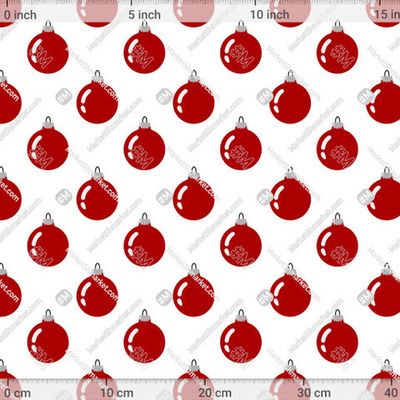 Красные новогодние шары на белом by Светлана Сметанкина 526 DPI