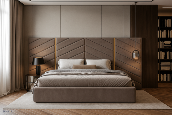 Кровать Альберо с широким изголовьем