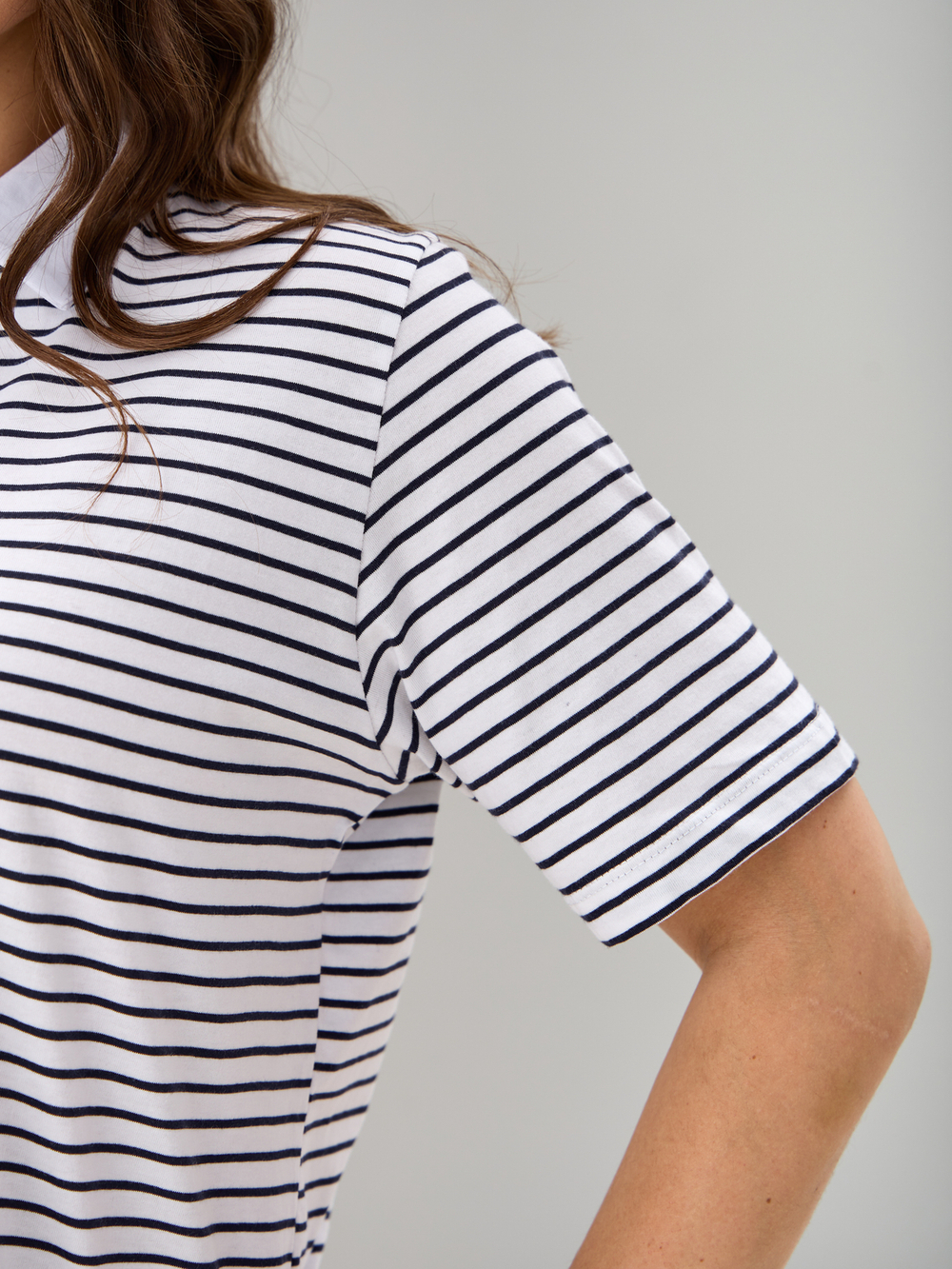 Блузка БЛк-143/белосиняя-полоса-н