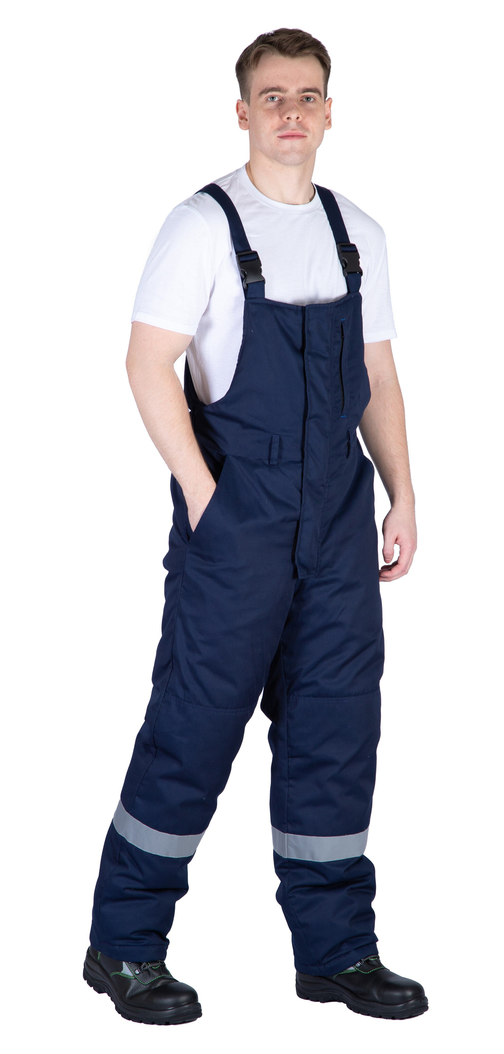 Костюм зимний "Байкит" с полукомбинезоном, т.синий/васильковый