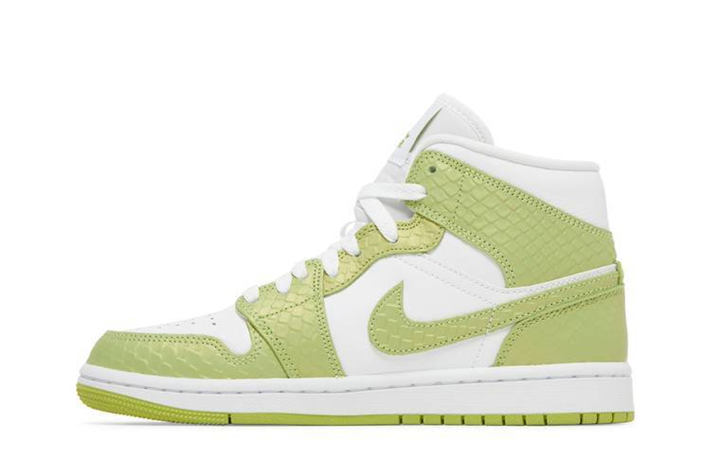 Кроссовки Jordan Air Jordan 1 Mid Se V2 "Green Python" (Женская размерная сетка)