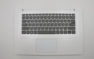 Верхняя панель с клавиатурой (топкейс) для ноутбука Lenovo 320s-15IKB белая, с подсветкой, раскладка-русская (5CB0N79628)
