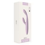 Сиреневый интерактивный вибростимулятор-кролик 17,8см с функцией нагрева Svakom Cici+ 2 SA373B