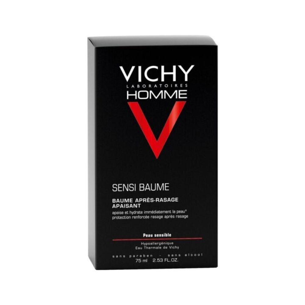 Vichy Homme Sensi Baume Успокаивающий бальзам после бритья, 75 мл