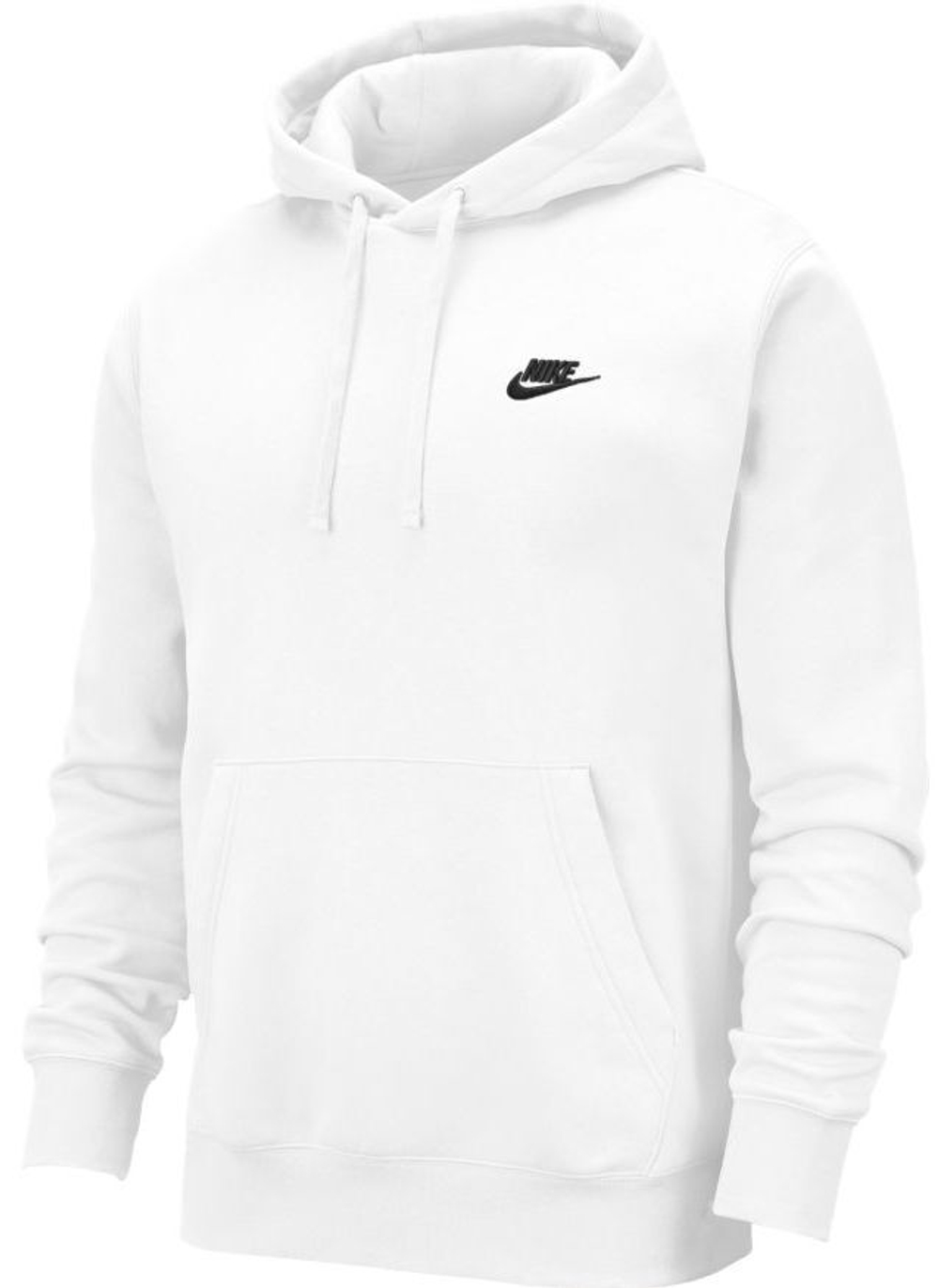 Мужская теннисная кофта Nike Sportswear Club Hoodie PO BB - white/black