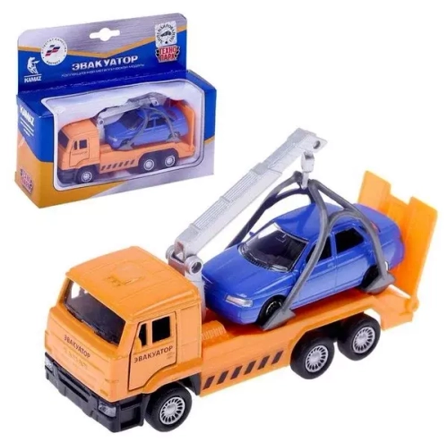 KAMAZ ЭВАКУАТОР, 12 см, + машина 7,5 см
