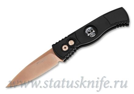Нож Pro-Tech TR-2 RG Silver Skull Rose Gold MagnaCut