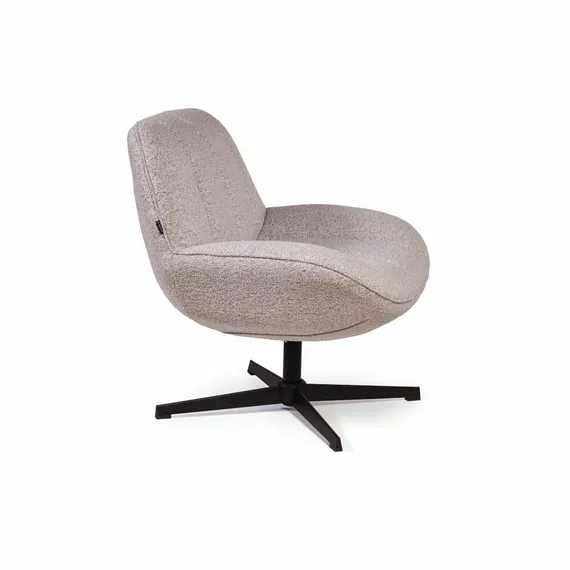 Крутящееся кресло Mateo, светло-серое букле