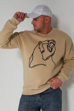 8535 Мужской свитшот оверсайз