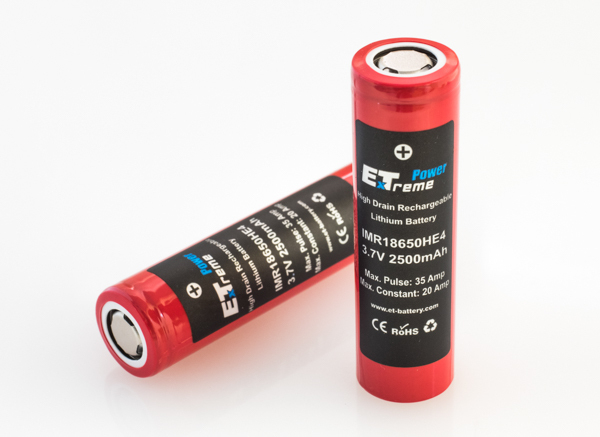 Аккумулятор ET IMR18650HE4 Red PK2