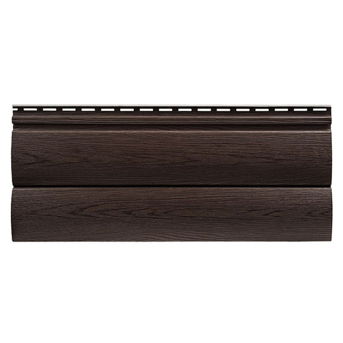 Сайдинг Tecos Lux Двойной оцилинд. брус Итальянский орех 3660х230 мм