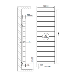 Радиатор ROYAL THERMO PIANOFORTE TOWER Silver 22 сек
