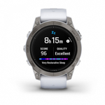 Смарт часы Garmin Epix Pro (Gen 2) Sapphire Edition 47 мм, титановый, белый DLC, белый ремешок