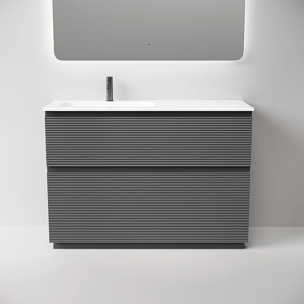 Тумба с раковиной Sancos Folk Floor FL120FLGS/FL120FRGS Grey soft