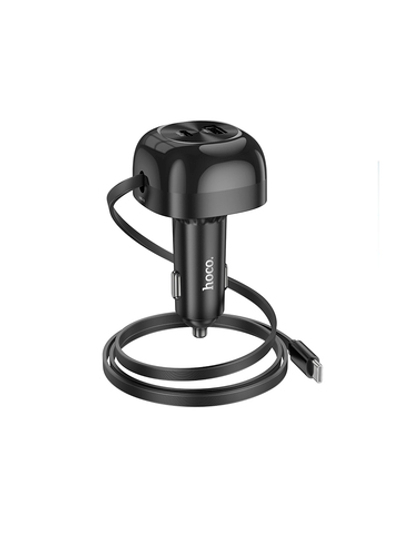 Автомобильное зарядное устройство hoco NZ15 с выдвижным кабелем Type-C