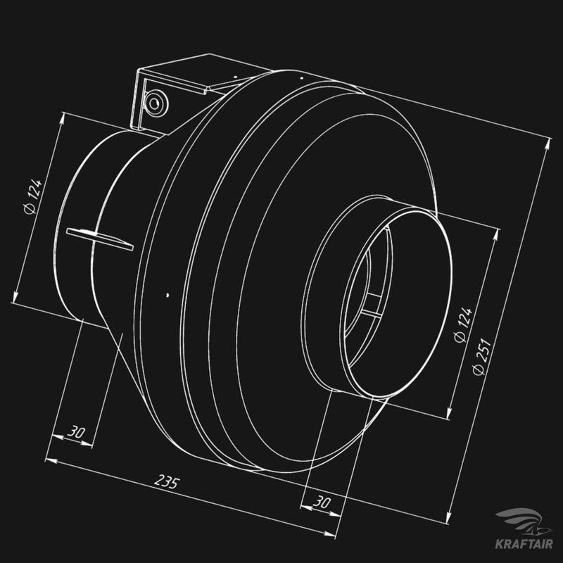 Вентилятор канальный ВКК-125 EC