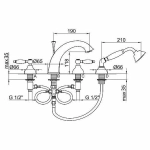 Смеситель на борт ванны Webert Dorian DO730101065