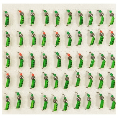 Мормышки Столбик d 3мм. 0.6гр. Вольфрам. Латунный шар З/Б (набор 10 штук)