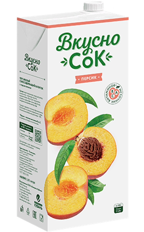 Вкусно Сок Нектар Персиковый 0,95л