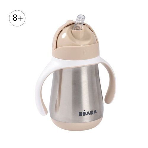 Поильник термос с трубочкой BEABA 250 мл бежевый