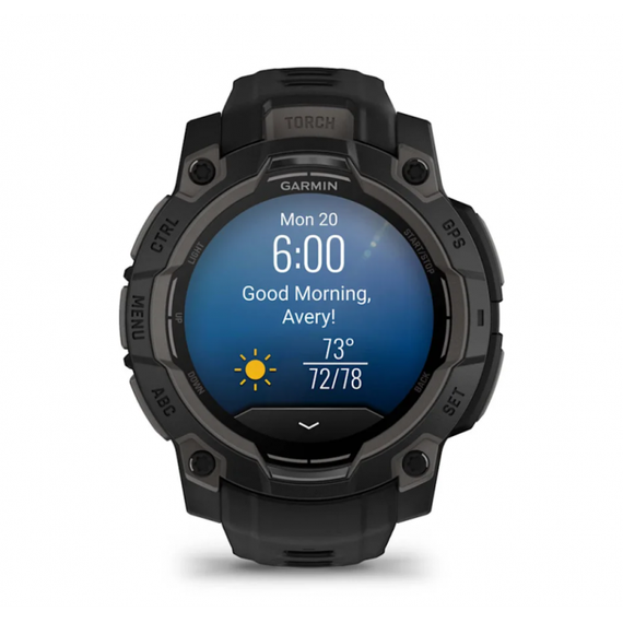 Garmin Instinct 3 AMOLED 45 мм Black — смарт-часы с ярким дисплеем и GPS