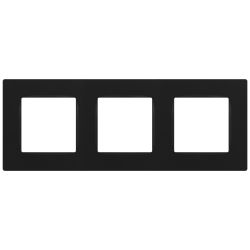 Рамка для розеток и выключателей ЭРА Серия 12 12-5203-05 на 3 поста, Классик, антрацит
