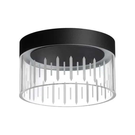 359004 OVER NT23 334 черный Светильник накладной светодиодный IP20 LED 4000K 18W 85-265V AURA
