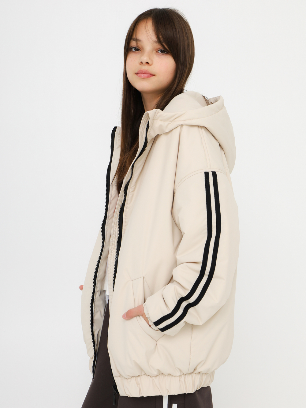 Куртка с лампасом, беж
