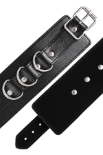 Черные наручники Anonymo на сцепке (Цвет: черный)