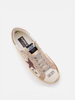 Super Star in white leather with contrasting decorative lettering