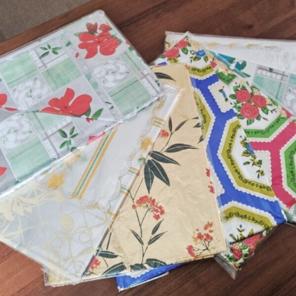 Скатерть столовая Golden/Silver лазерная печать ПВХ толщина 0,20мм размер 140*220 расцветки в ассортименте