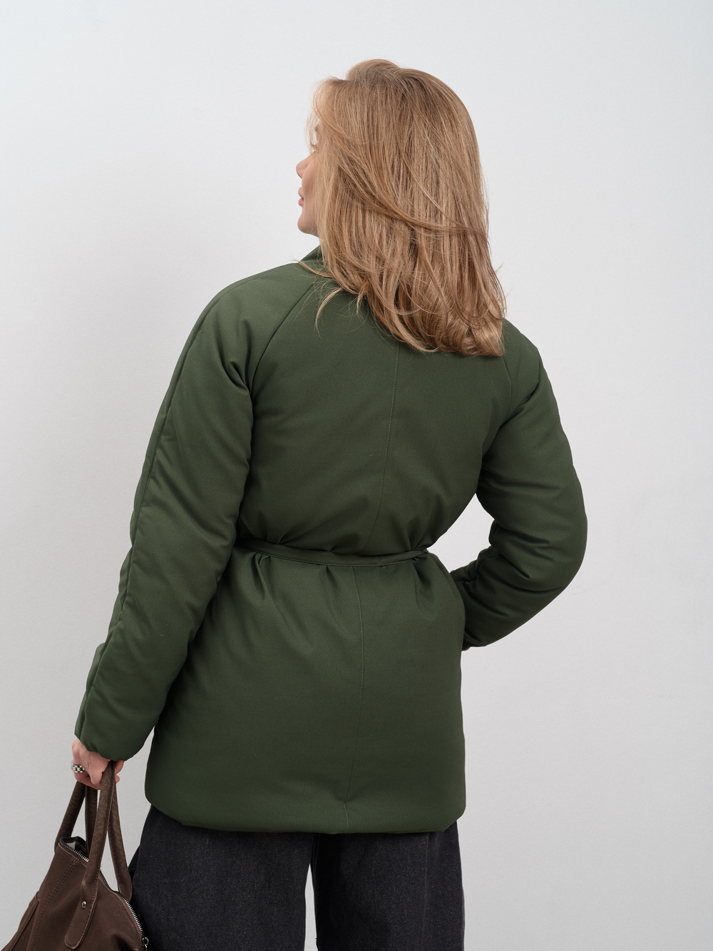 Куртка женская демисезонная " Кимоно Офис" хаки