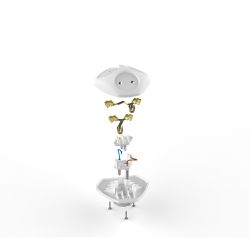 Разветвитель электрический ЭРА SPx-3-W на 3 розетки без заземления 10А белый | Тройники