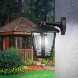 Садово-парковый светильник ЭРА «Дели 3» НБУ 07-40-004 черный 6-гранный настенный IP44 Е27 max 60Вт