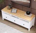 Тумба под ТВ Хемнэс Hemnes/ Кымор, 148х47х57 см, белый/светло-коричневый