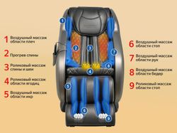 Массажное кресло FUJIMO SUPREME F355 Графит, Шампань