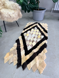 Меховой Коврик прикроватный накидка на кресло из овчины