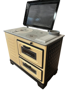 Печь отопительно-варочная Hosseven 4007 KOVALI Беж. (с двумя духовками  c газовой горелкой )