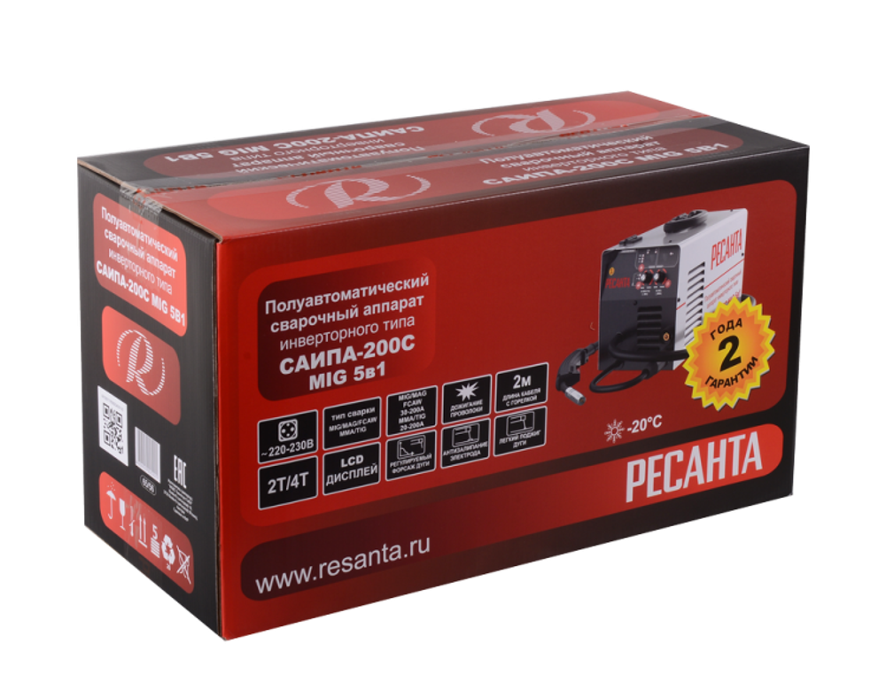 Сварочный полуавтомат САИПА-200C MIG 5в1 Ресанта